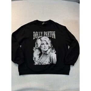 Dolly Parton Black Sweatshirt Size XXL  Music Legend Country Embroidered  Letter